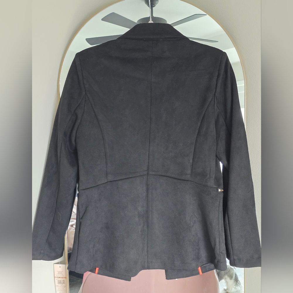 NWT Nanette Lepore Black Faux Suede Blazer Size S Business Casual Night Out Work - Picture 9 of 12